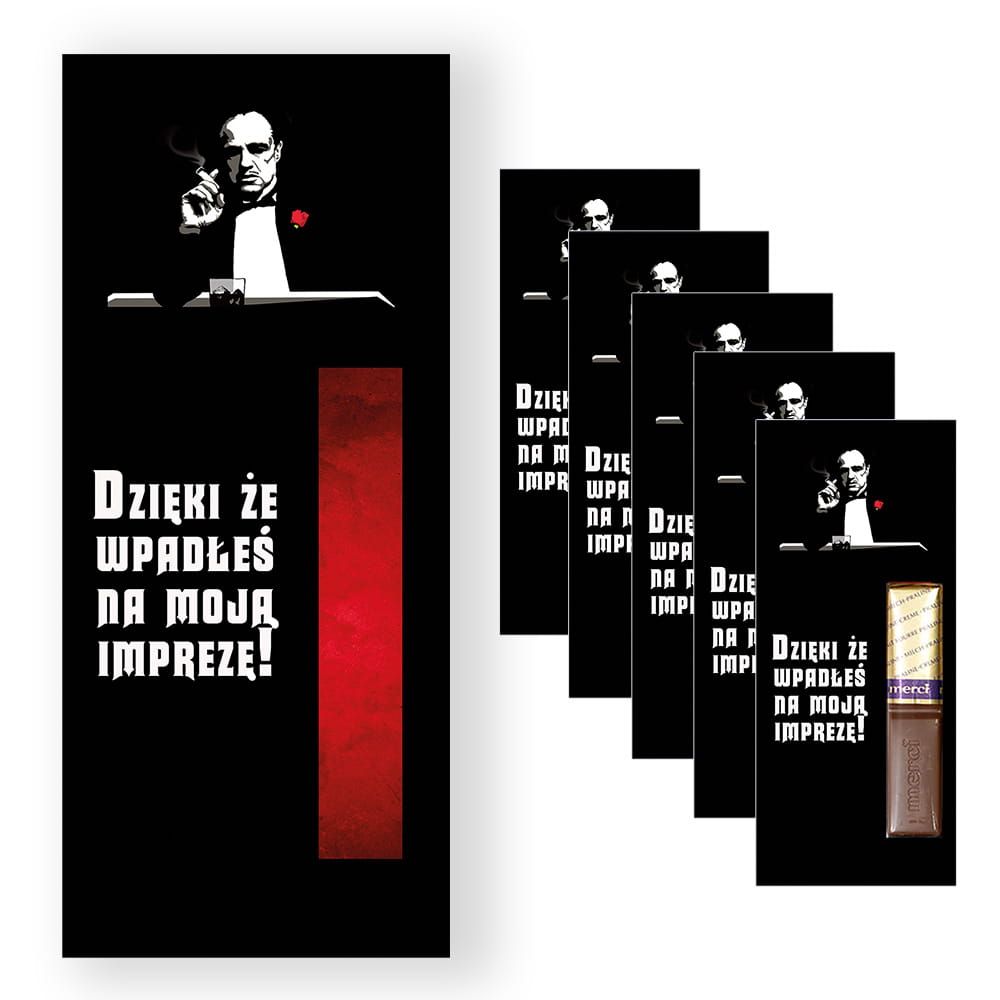 Podziękowania dla gości Merci Ogólne Mnie nie odmówisz - 5 sztuk (s)