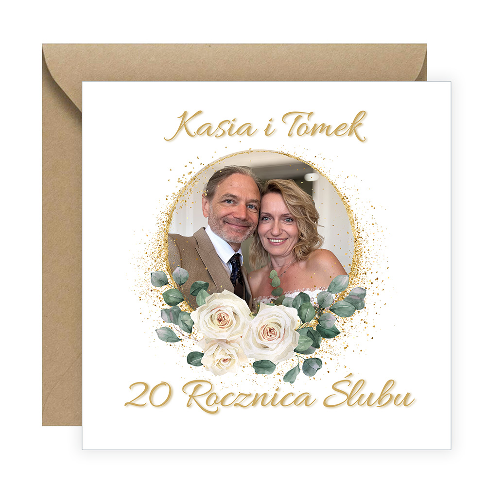 Zaproszenia Personalizowane na Rocznicę Ślubu Miłość Eko Koperta